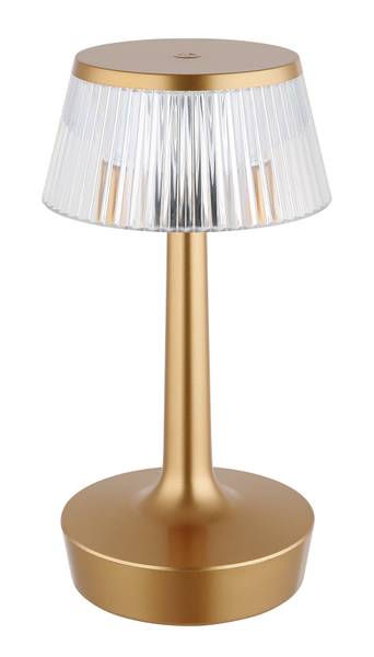 LED-tafellamp Lucio acrylglas - 1-lichts - messing