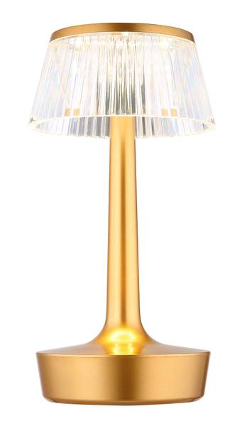 LED-tafellamp Lucio acrylglas - 1-lichts - messing