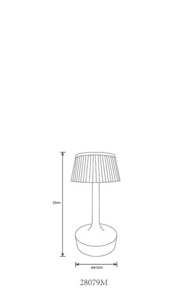 LED-tafellamp Lucio acrylglas - 1-lichts - messing