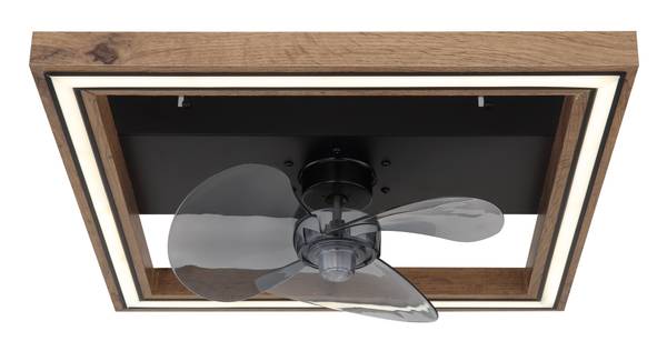 Ventilatore da soffitto LED Celinata Vetro acrilico / Ferro - 1 punti luce