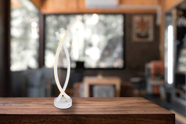 Lampada da tavolo LED Hela Vetro acrilico - 1 punto luce - Bianco