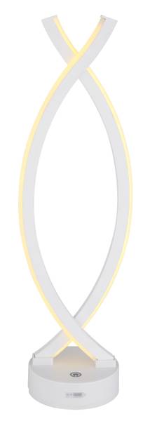 Lampada da tavolo LED Hela Vetro acrilico - 1 punto luce - Bianco