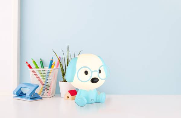 Lampada da tavolo LED Puppy Vetro acrilico - 1 punto luce - Blu