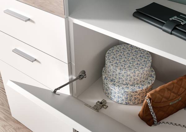 Commode murale Maozi Blanc - Largeur : 104 cm