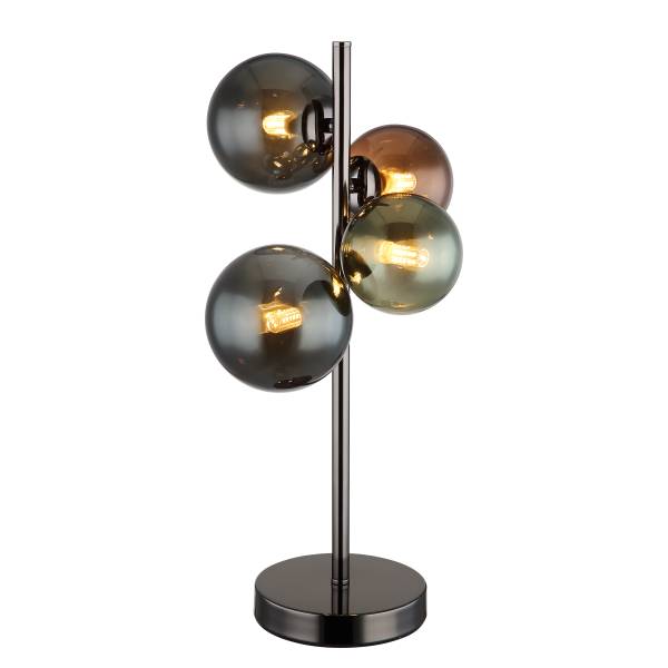 Lampe de table LED Riha - Type B Verre coloré / Fer - 4 ampoules