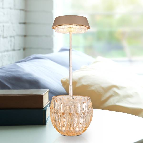 Lampada da tavolo LED Virina Vetro acrilico / Vetro colorato - 1 punto luce - Rame