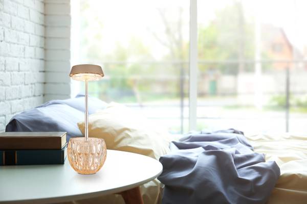 Lampada da tavolo LED Virina Vetro acrilico / Vetro colorato - 1 punto luce - Rame