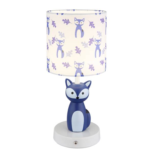 Lampada da tavolo LED Foxy Tessuto strutturato / Ceramica - 1 punto luce - Blu