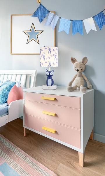 Lampada da tavolo LED Foxy Tessuto strutturato / Ceramica - 1 punto luce - Blu
