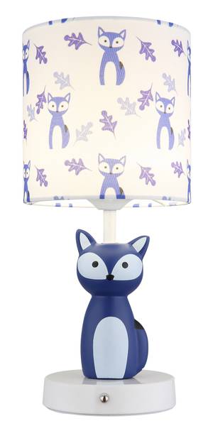 Lampada da tavolo LED Foxy Tessuto strutturato / Ceramica - 1 punto luce - Blu
