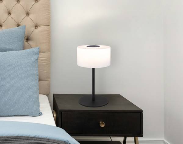 Lampe de table LED Trenton Verre opalin / Fer - 1 ampoule