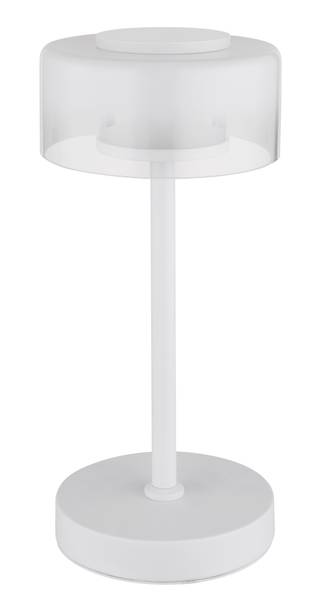 Lampada da tavolo LED Belinda Vetro trasparente / Ferro - 1 punto luce - Bianco