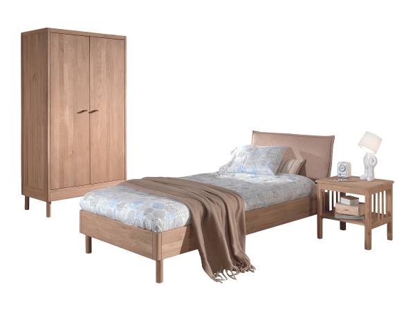 Jugendzimmer Forrest 3-tlg Polster Typ B Eiche massiv - Eiche