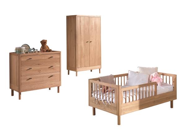 Kinderzimmer Forrest 3-teilig - Kommode Eiche massiv - Eiche