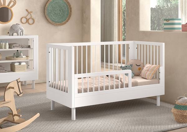 Babyzimmer Forrest 3-teilig - Kommode Buche massiv - Weiß