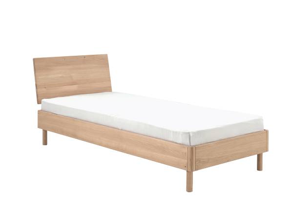 Einzelbett Forrest - Holzkopfteil 2-tlg Eiche massiv - Eiche