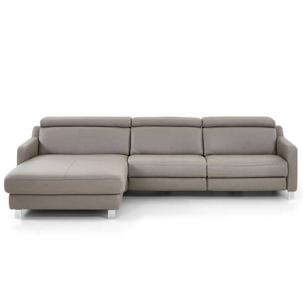 Divano SC Plus funzione relax opz. Longchair preimpostata a sinistra - Poggiatesta regolabile