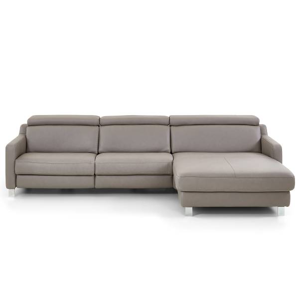 Ecksofa SC Plus mit opt. Relaxfunktion Longchair davorstehend rechts - Kopfstütze verstellbar - Relaxfunktion