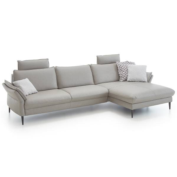 Divano Bern con funzione relax opz. Longchair preimpostata a destra - Poggiatesta regolabile