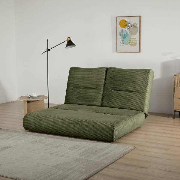 Canapé-lit SKANA Velours côtelé Naris: Vert