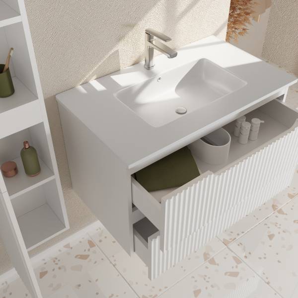 Lavabo COLORIA 80 cm bianco opaco