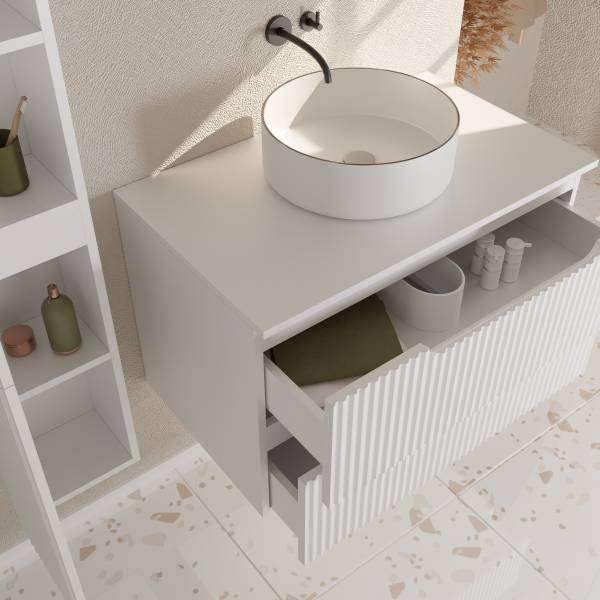 Mobile sottolavabo COLORIA 80 cm Bianco