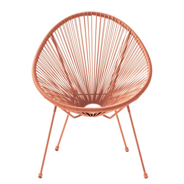 Sitzgruppe Copacabana 3-teilig Stahl / Polyrattan - Lachs