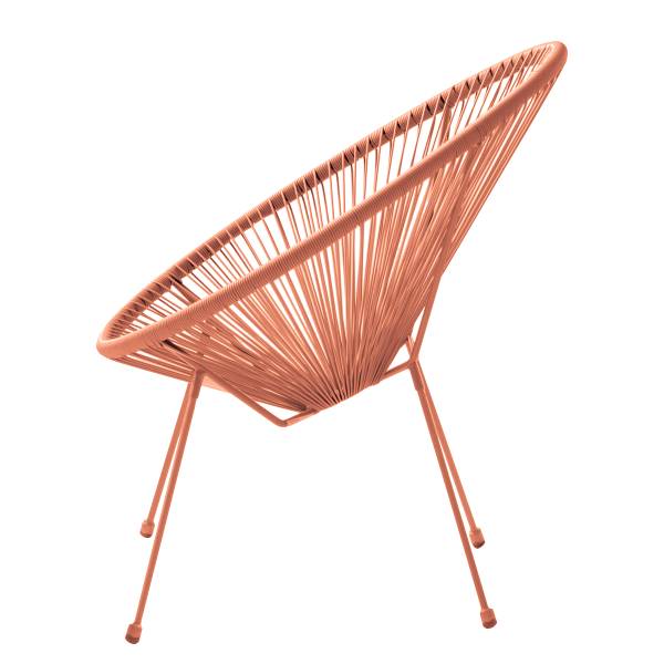 Sitzgruppe Copacabana 3-teilig Stahl / Polyrattan - Lachs