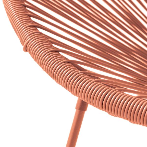Sitzgruppe Copacabana 3-teilig Stahl / Polyrattan - Lachs