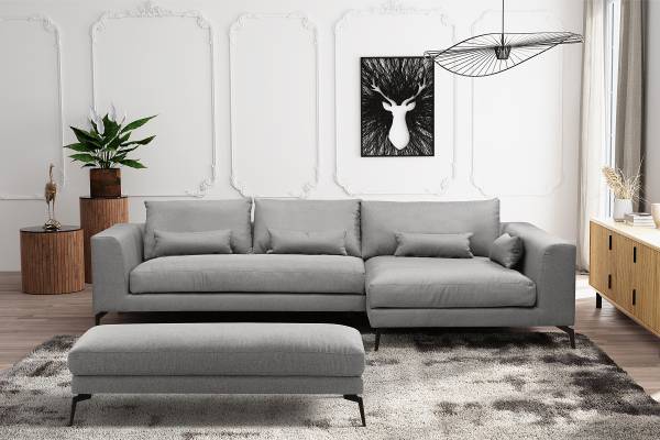 Poggiapiedi NORLICK Tessuto Mavie: grigio