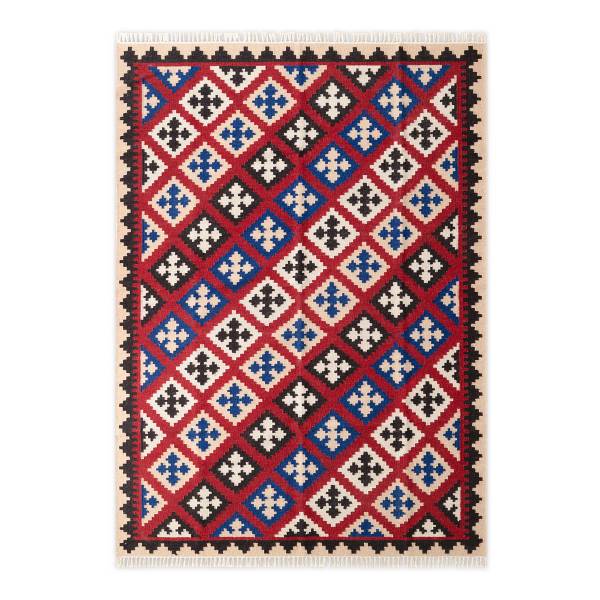 Tappeto a pelo corto Rami Lana / Cotone - Multicolore - 160 x 230 cm