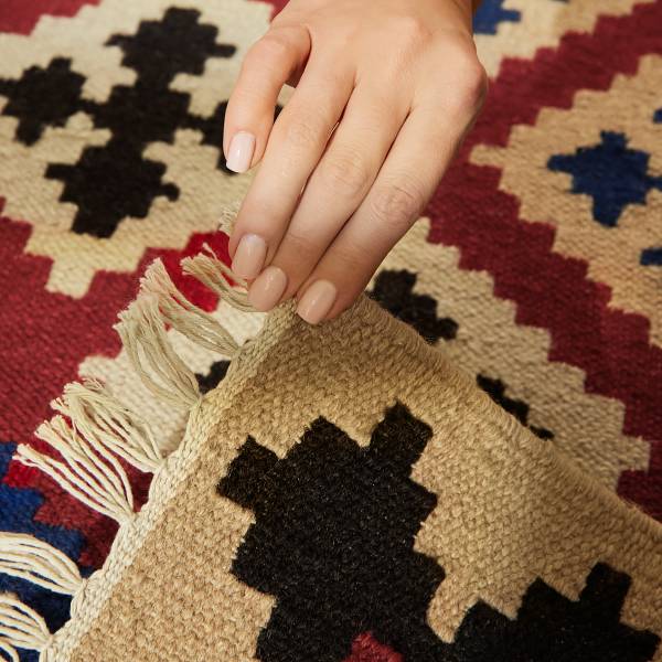 Tappeto a pelo corto Rami Lana / Cotone - Multicolore - 160 x 230 cm