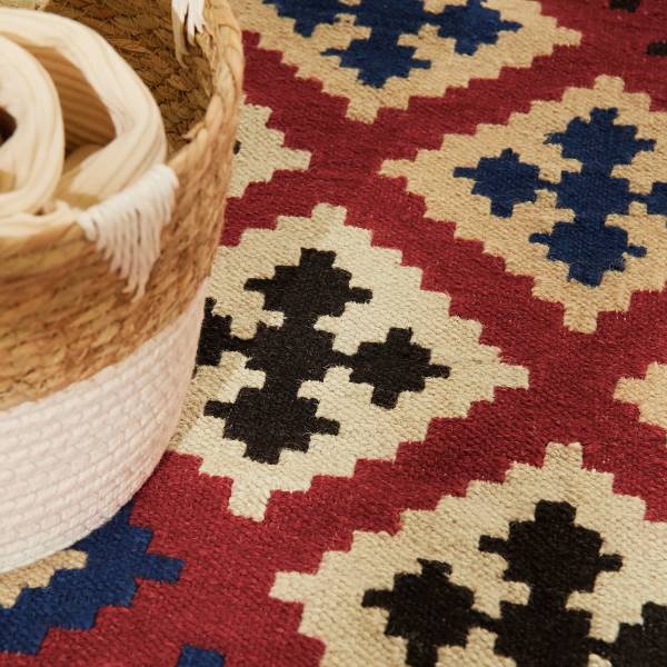 Tappeto a pelo corto Rami Lana / Cotone - Multicolore - 160 x 230 cm