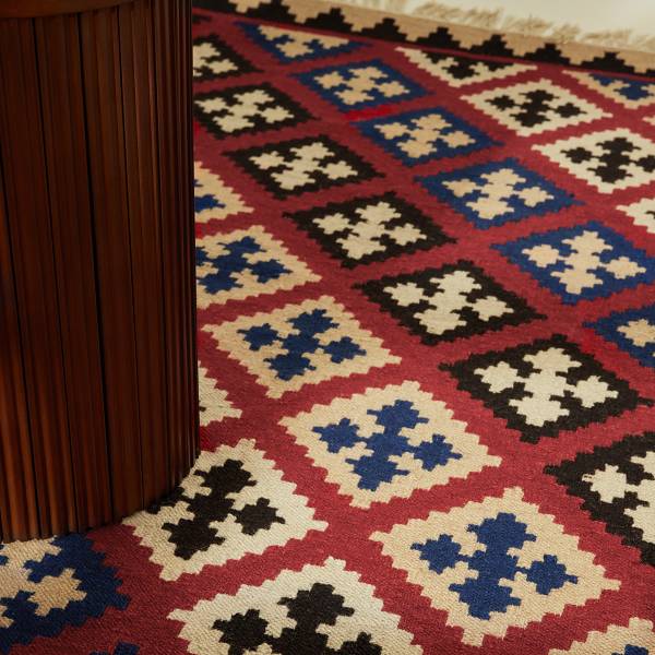 Tappeto a pelo corto Rami Lana / Cotone - Multicolore - 160 x 230 cm