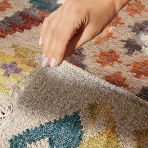 Tappeto a pelo corto Oasis Lana / Cotone - Multicolore - 160 x 230 cm