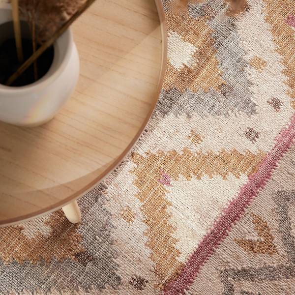 Kurzflorteppich Imani Jute / Baumwolle - Creme - 80 x 150 cm