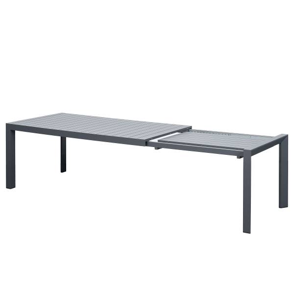 Ausziehbarer Gartentisch Yuvo Aluminium - Anthrazit