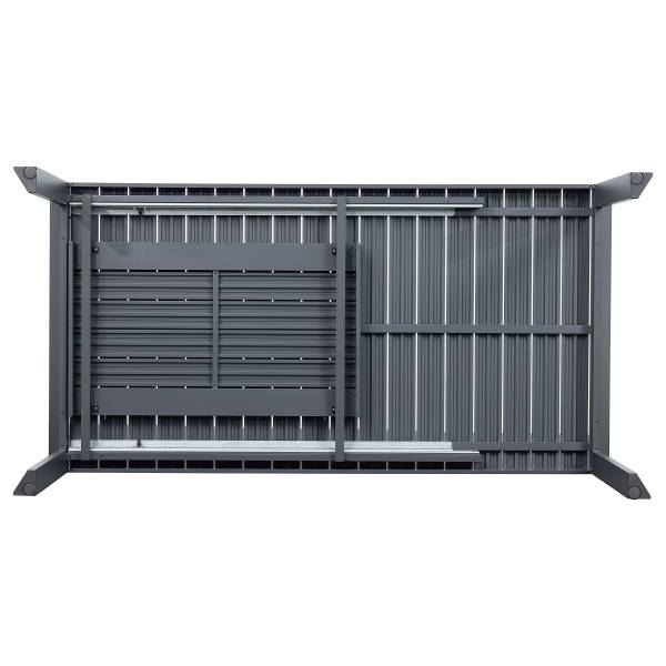 Ausziehbarer Gartentisch Yuvo Aluminium - Anthrazit