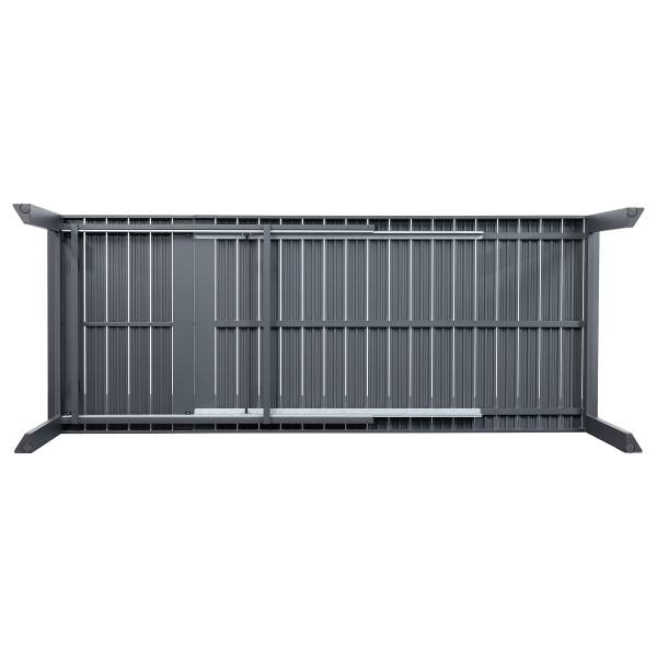 Ausziehbarer Gartentisch Yuvo Aluminium - Anthrazit
