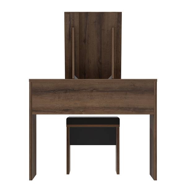 Coiffeuse Asperen - 2 éléments Noir / Imitation chêne marron