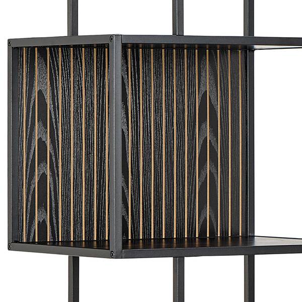 Regal Coogee mit 2 Schubladen Esche Schwarz Dekor / Schwarz