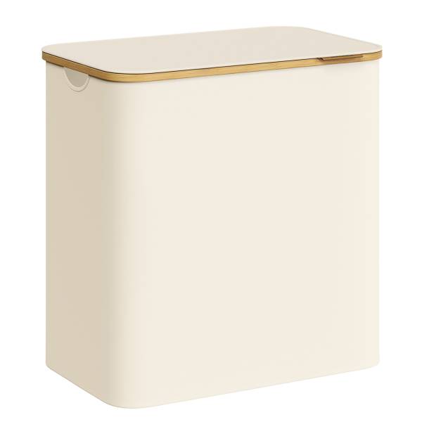 Cesto per biancheria Ekana Bambù - Bianco - 60 x 39 cm