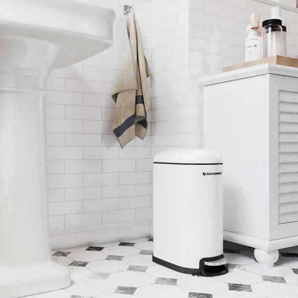 Kosmetikeimer Sakam Stahl pulverbeschichtet / Polypropylen - Weiß