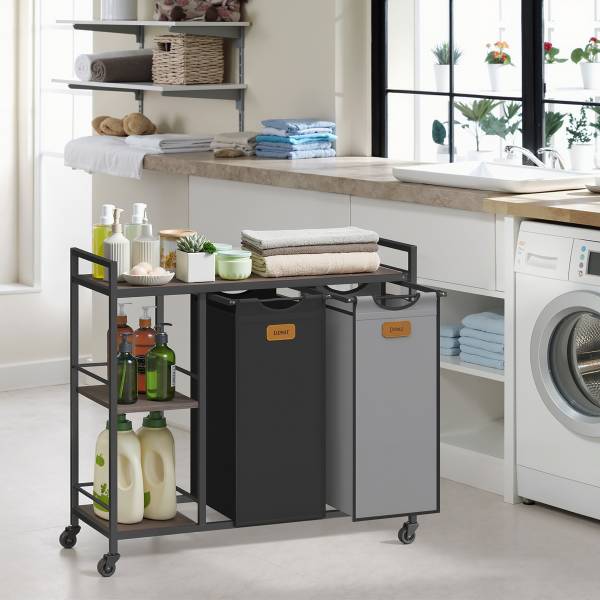 Wasmand Wirar staal/gepoedercoat - zwart
