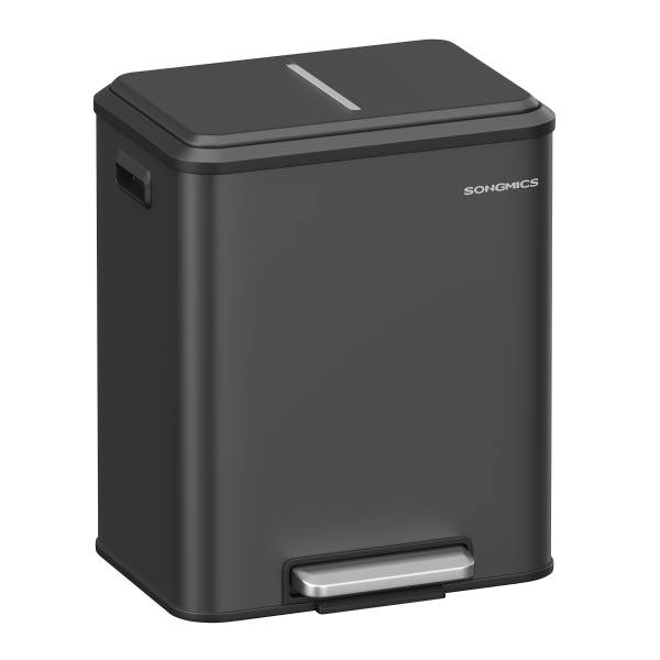Küchenmülleimer Akpla Stahl pulverbeschichtet / Polypropylen - Schwarz