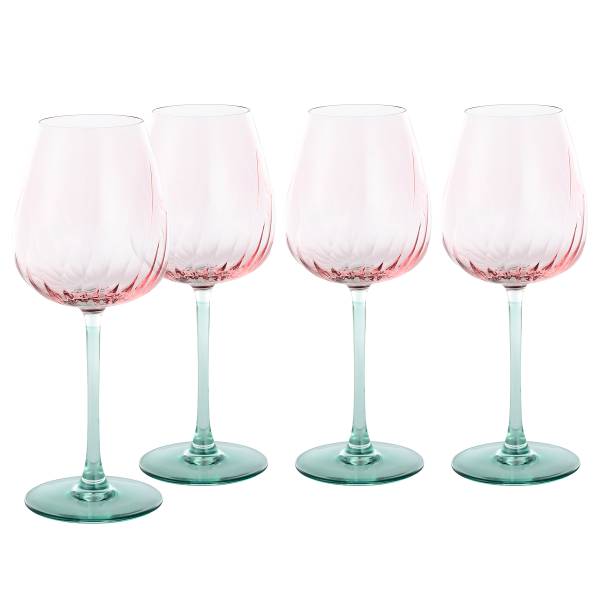 Wijnglazen Spring gekleurd glas - turquoise/roze