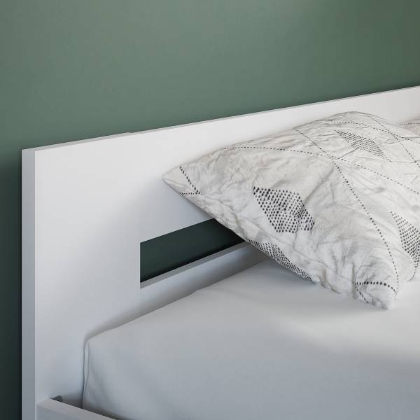 Letto singolo Delamo bianco - 90 x 200cm