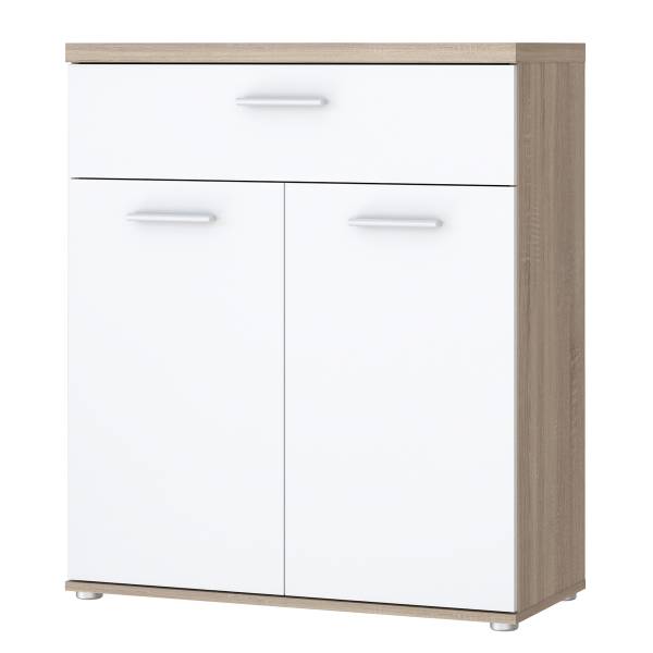 Kast Sibert wit/Sonoma eikenhouten look
