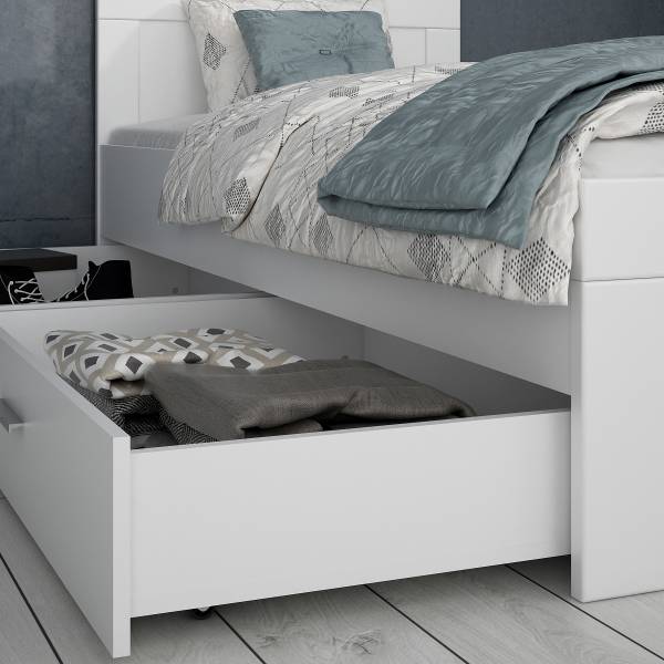 Cassetto sottoletto Tanaza bianco - Profondità: 75 cm
