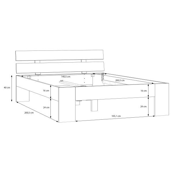 Eenpersoonsbed Piarco wit